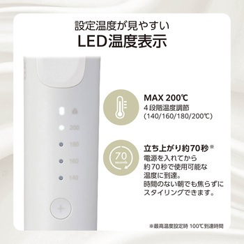 カール ヘアアイロン コテ ロングバレル シルクコーティング マイナスイオン 4段階温度調節 140～200℃ テスコム