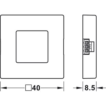 スイッチ タッチレス調光スイッチ40×40mm モジュラー 【ハーフェレLEDライト Loox5】 ハーフェレ