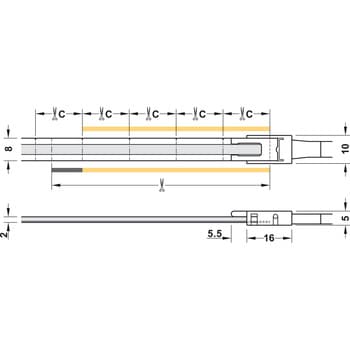 LEDテープライト COB LED3104 24V/9.6W/m 2700K/CRI90 【ハーフェレLEDライト Loox5】 ハーフェレ