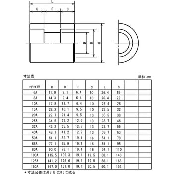 鍛鋼製差し込み溶接式管継手 白 フルカップリング 藤井高圧
