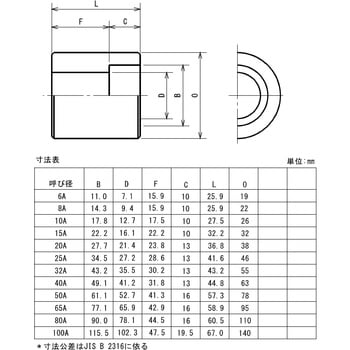 鍛鋼製差し込み溶接式管継手 白 ハーフカップリング 藤井高圧