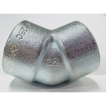 鍛鋼製ねじ込み式管継手 白 45°エルボ - 藤井高圧