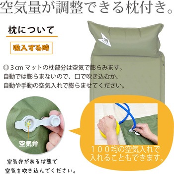 防災 インフレータブルマット3cm Bears Rock