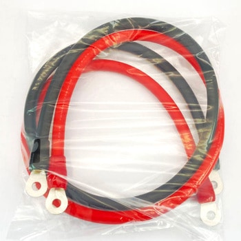 両端R38-8端子付 KIV38sq(AWG2)ケーブル 赤黒2本セット 共立電子産業
