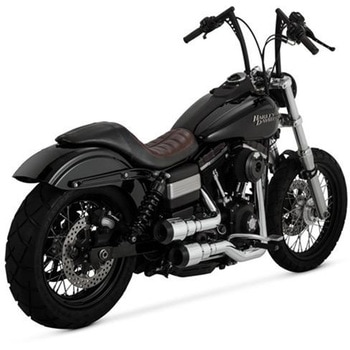 Hi-Output Granades 2-2 ハイアウトプット グレネード クローム/ブラック マフラー 1800-1771 Vance&Hines