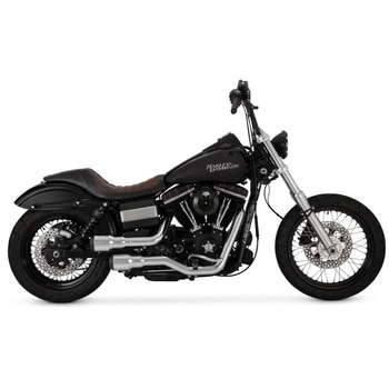 Hi-Output Granades 2-2 ハイアウトプット グレネード クローム/ブラック マフラー 1800-1771 Vance&Hines