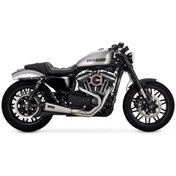 VANCE & HINES ステンレススチール マフラー 2本セット Harley Davidson VANCE＆HINES ステンレス UPSWEEP 2in1マフラー