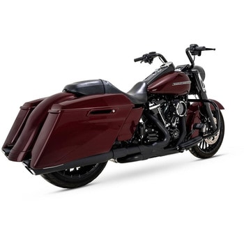 Twin Slash Round スリップオン ブラックマフラー 1801-1803 Vance&Hines