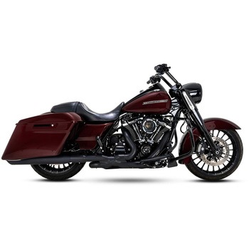 Twin Slash Round スリップオン ブラックマフラー 1801-1803 Vance&Hines