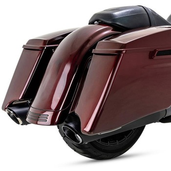 Twin Slash Round スリップオン ブラックマフラー 1801-1803 Vance&Hines