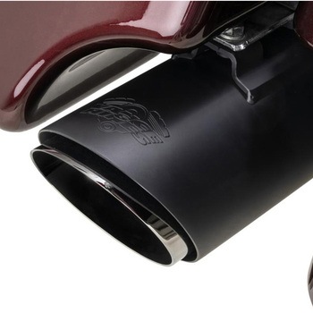 Twin Slash Round スリップオン ブラックマフラー 1801-1803 Vance&Hines