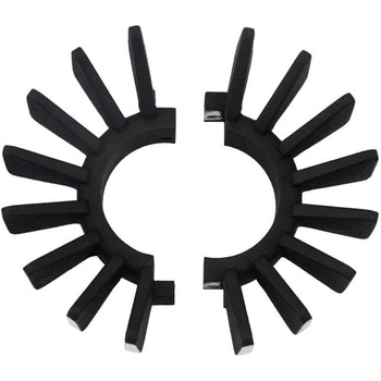 エキゾーストクランプ キャブ車用 フィン ブラック/ポリッシュ MEX004 モートーン