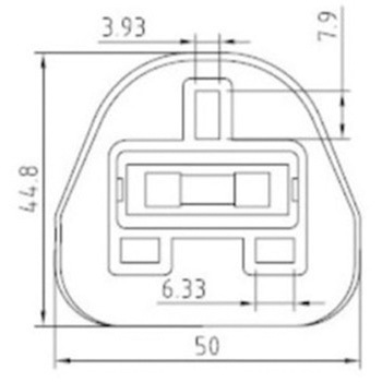 電源ケーブル(ACコード)英国イギリス用 3P-3P BSI規格適合品 トキトレーディング