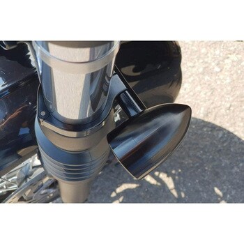 フロントウインカーステー Φ47フォーククランプ M8用 ブラック CL8-047B モートーン