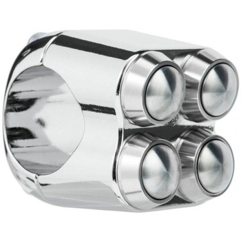 プッシュスイッチ 4ボタン クローム MME014 モートーン