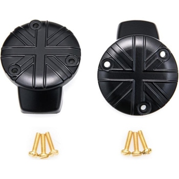 スロットルボディカバー ユニオンジャック ブラック MMU012 - モートーン