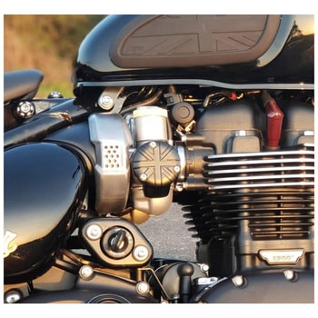 スロットルボディカバー ユニオンジャック ブラック MMU012 - モートーン