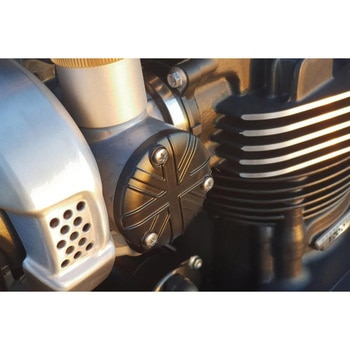 スロットルボディカバー ユニオンジャック ブラック MMU012 - モートーン