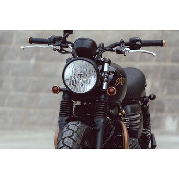 フロントウインカーステー Φ41フォーククランプ M10用 ブラック PXN041B モートーン
