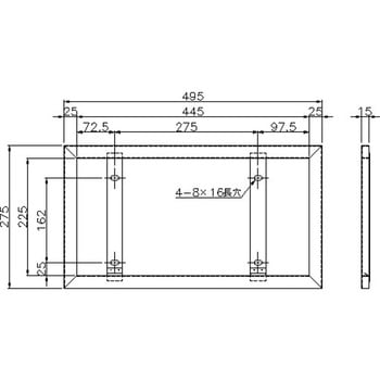 ステンレス製ナンバー枠 角パイプ 車検対応 JB(日本ボデーパーツ工業)