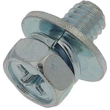 (+)六角アプセットボルト P=3(鉄/ユニクローム)(パック品) OHSATO(大里)