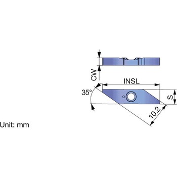 溝入れ突切り用チップ JVNR/L30 タンガロイ