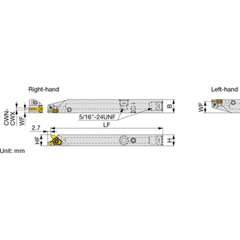 突切り・溝入れ用ホルダ SVER/L-CHP タンガロイ