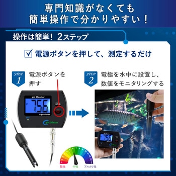 オンラインpHモニター USB/電池給電 バックライト 1点手動校正 pH-990 MMK SCIENTIFIC