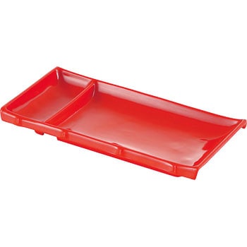 メラミン シンプル食器 角仕切皿 千羽鶴印(エンテック)