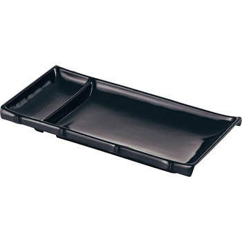 メラミン シンプル食器 角仕切皿 千羽鶴印(エンテック)