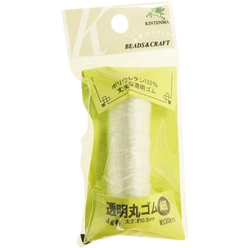 透明丸ゴム細 30m 川村製紐
