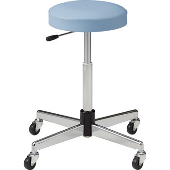 【椅子】ラボラトリーチェア 4本脚タイプ ハイ 背無 フットリング無 ゴムキャスター ビニールレザー 脚外径610 オカムラ(岡村製作所)