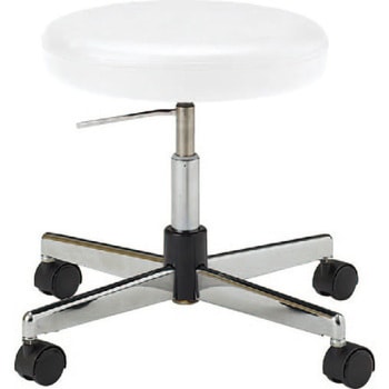 【椅子】導電チェア ロータイプ 背無 フットリング無 導電ゴムキャスター 導電ビニールレザー 脚外径610 オカムラ(岡村製作所)