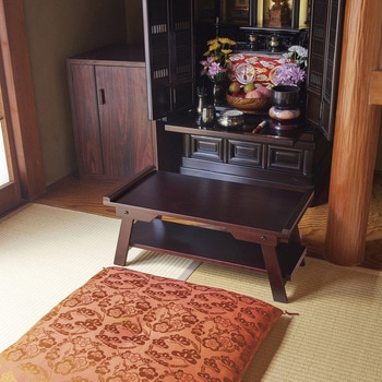 縁付折りたたみ便利テーブル パール金属