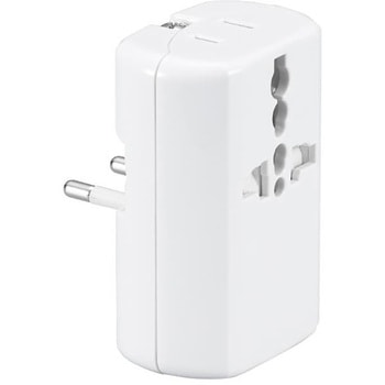 海外用マルチ変換プラグUSB付2A 白 YAZAWA(ヤザワコーポレーション)