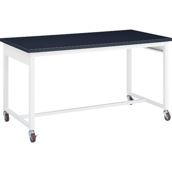 スチール実験台・作業台 片面 キャスタータイプ 棚無 引出し無 600×600×800mm オカムラ(岡村製作所)