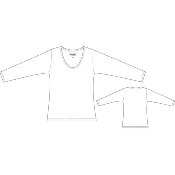 メンズカットソー(8分丈) フォーク