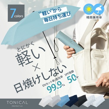 晴雨兼用傘 トニカル ブルー スギハラ(SUGIHARA)