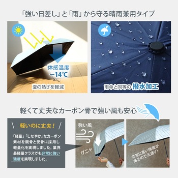 晴雨兼用傘 トニカル ストライプ スギハラ(SUGIHARA)