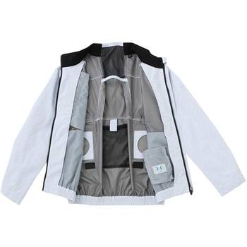 空調風神服 チタン加工長袖ブルゾン(5セル24Vグローバルモデル フラットハイパワーファンセット&バッテリーセット 2025) サンエス