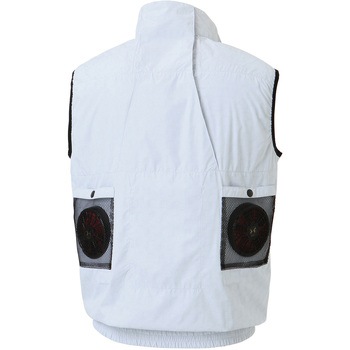 空調風神服 チタン加工ベスト(5セル24Vジャパンモデル プラズマクラスターななめファンセット&バッテリーセット 2025) サンエス