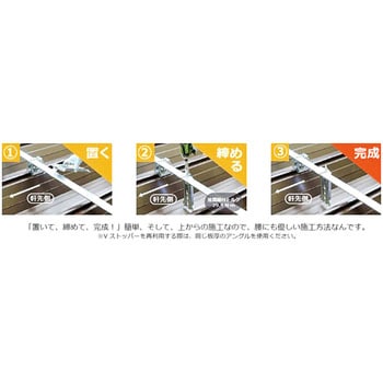 板金工具　屋根工事　雪止め ステンレス製 ブラック ハンドガード 中（2本止） 600320 雪止金具 アングル止め 重ね式折板用 1本 サカタ製作所