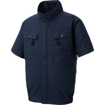 空調風神服 フルハーネス用半袖ブルゾン(5セル24Vジャパンモデル ななめハイパワーファンセット&バッテリーセット 2025) サンエス