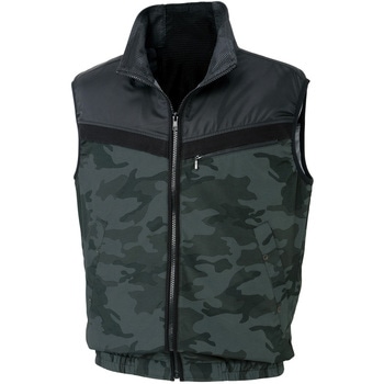 空調風神服 迷彩ベスト (5セル24Vジャパンモデル ななめハイパワーファンセット&バッテリーセット 2025) - サンエス