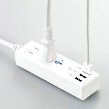 国内海外兼用2AC3USB3.4A 1m ヤザワコーポレーション
