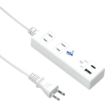 国内海外兼用2AC2USB3.9A 1mタイプC付 ヤザワコーポレーション