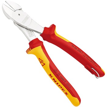 T 絶縁強力斜ニッパー (落下防止リング付き) KNIPEX(クニペックス)