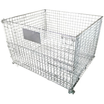 高耐荷重 折りたたみメッシュパレット 段積み可能 ホワイトバリーン