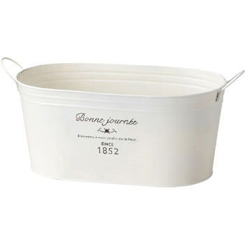 ナチュラルブリキポット L グリーンハウス