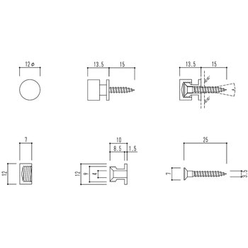 ハンガー用化粧ボルト 神栄ホームクリエイト(旧:新協和)
